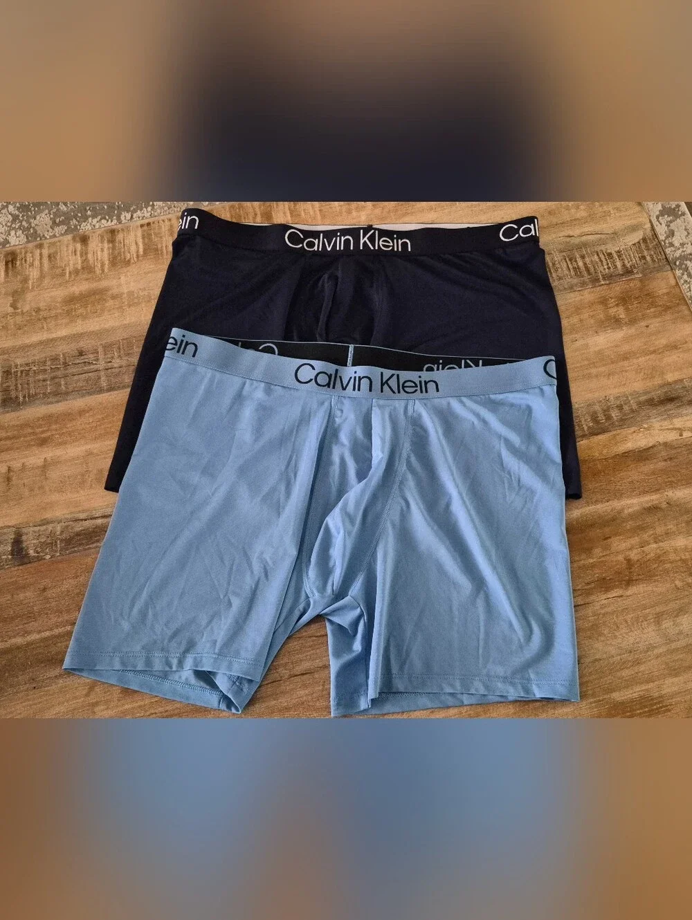Calvin Klein Boxer Brief Set in Dark Blue and Light Blue XL